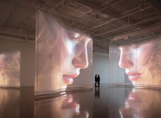Modern Art Gallery Scene